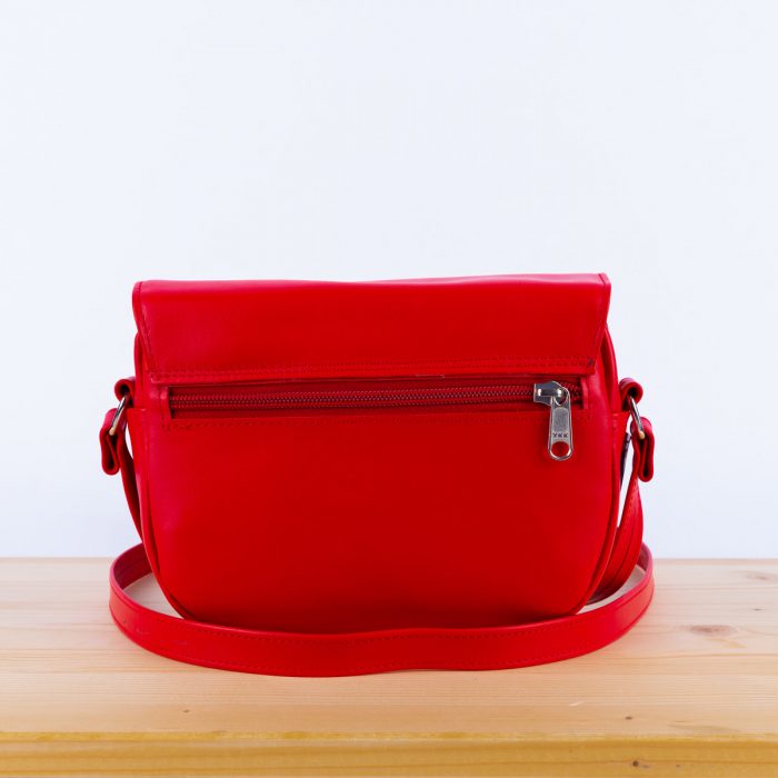 Ženska kožna torbica crvena