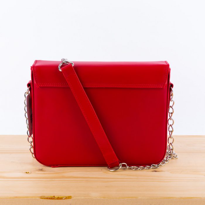 Ženska kožna torbica crvena