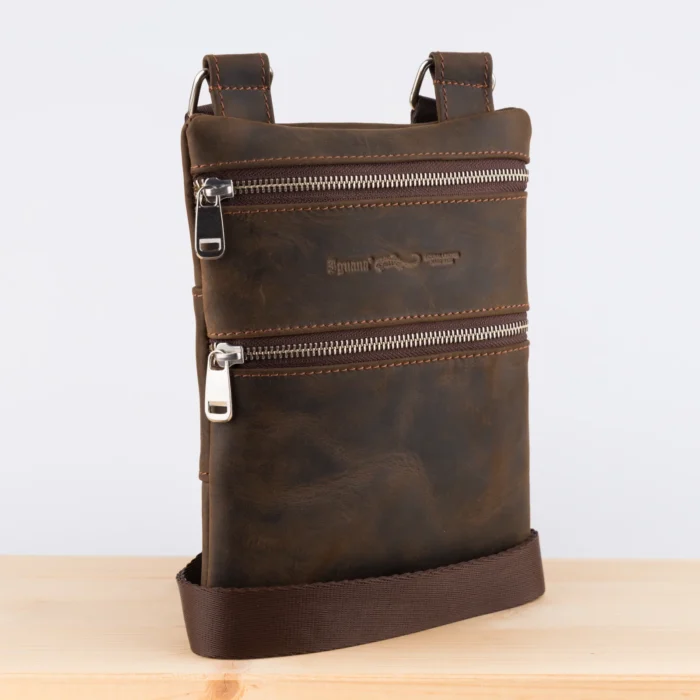 Kožna Tašna Mg Braon (Brušena Koža) - Slika 2