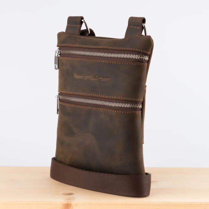 Kožna Tašna Mg Braon (Brušena Koža) - Slika 3