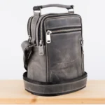 Kožna tašna PES siva (brušena koža) - Slika 2