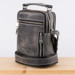 Kožna tašna PES siva (brušena koža) - Slika 3