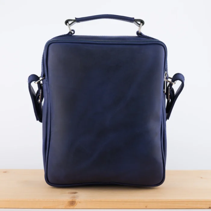 Kožna Tašna Ves Plava (Brušena Koža) - Slika 4