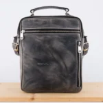 Kožna tašna VES siva (brušena koža)