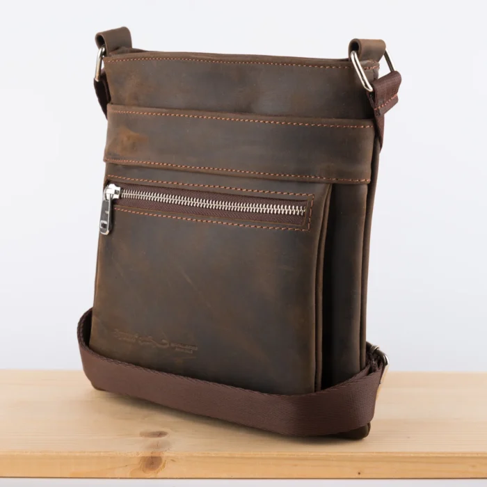 Kožna Tašna Ži Braon - Slika 3