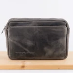 Kožna torbica T10 siva (brušena koža)