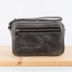 Kožna torbica T5 siva (brušena koža)